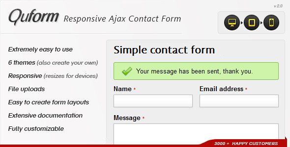 QuForm contact form page